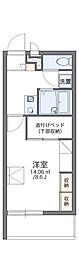 レオパレスアトラス折立1 1Kの間取図画像