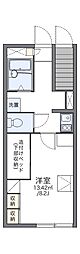 レオパレスゴロー 1Kの間取図画像