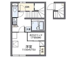 レオパレスデキシントン街767 1Kの間取図画像