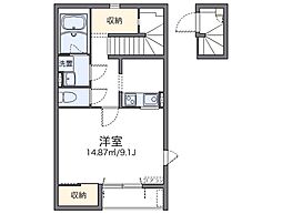 レオネクストDAI 1Kの間取図画像