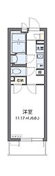 クレイノやまぼうし 1Kの間取図画像