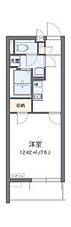 クレイノやまぼうし 1Kの間取図画像