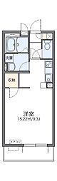 レオパレスりんぶん3 1Kの間取図画像