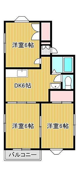 プラザボヌール 103｜宮城県仙台市青葉区愛子中央 5丁目(賃貸アパート3DK・1階・49.69㎡)の写真 その2