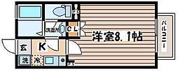 プリマベーラ 1Kの間取図画像