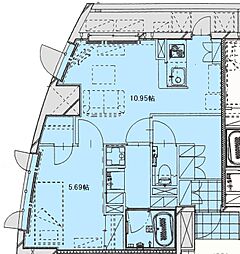 DNKMSAパートIVビルANNEX別館 4階1LDKの間取り