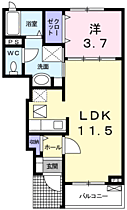 オペラ. T 105 ｜ 静岡県静岡市駿河区中吉田2-17（賃貸アパート1LDK・1階・37.13㎡） その2