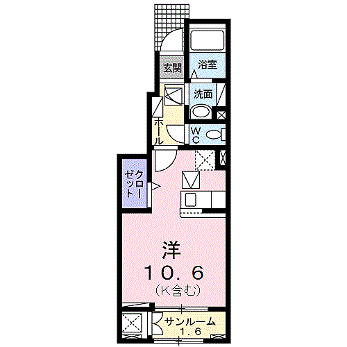 ヴィレッタV 103｜静岡県静岡市清水区草薙杉道１丁目(賃貸アパート1R・1階・32.43㎡)の写真 その3