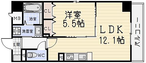 愛知県名古屋市東区相生町(賃貸マンション1LDK・8階・40.53㎡)の写真 その2