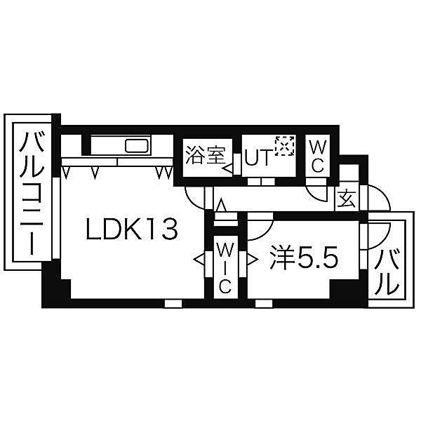 愛知県名古屋市中区丸の内１丁目(賃貸マンション1LDK・9階・45.00㎡)の写真 その2