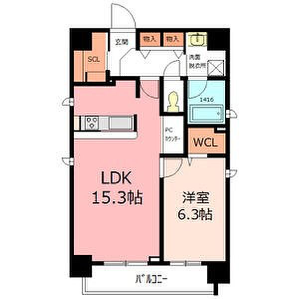 愛知県名古屋市中区丸の内２丁目(賃貸マンション1LDK・6階・52.65㎡)の写真 その2