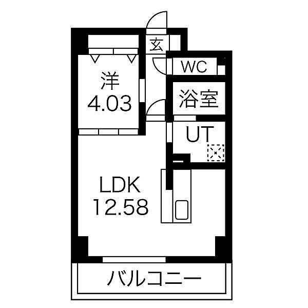 愛知県名古屋市東区代官町(賃貸マンション1LDK・5階・40.08㎡)の写真 その2