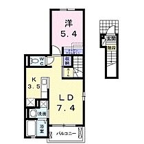 愛知県名古屋市西区大野木５丁目（賃貸アパート1LDK・2階・41.26㎡） その2