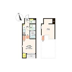 ガイドウェイバス志段味線 金屋駅 徒歩5分の賃貸アパート 1階1Kの間取り