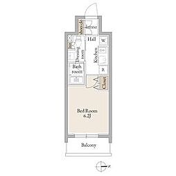 名古屋市営鶴舞線 庄内通駅 徒歩1分の賃貸マンション 11階1Kの間取り