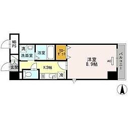名古屋市営桜通線 丸の内駅 徒歩6分の賃貸マンション 7階1Kの間取り