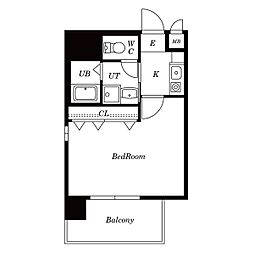 名古屋市営東山線 新栄町駅 徒歩9分の賃貸マンション 7階1Kの間取り