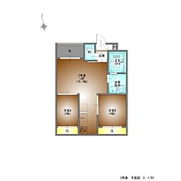 REGALEST庄内緑地公園 1階2LDKの間取り