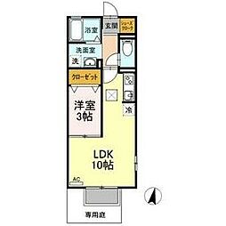 光HOUSE 1階1LDKの間取り