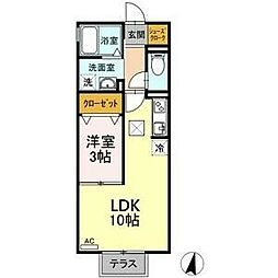 光HOUSE 1階1LDKの間取り