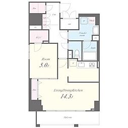 セイワパレス丸の内駅前 13階1LDKの間取り