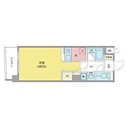 名古屋市営桜通線 車道駅 徒歩4分の賃貸マンション 2階ワンルームの間取り