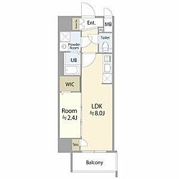 エスリード大曽根プレシャス 5階1LDKの間取り