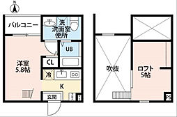 GranSta 1Kの間取図画像