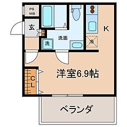 CREA 1Kの間取図画像