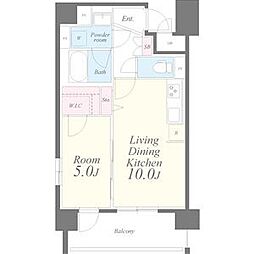 クリスタル丸の内 1LDKの間取図画像