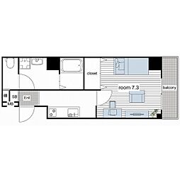 Cortes 1Kの間取図画像