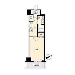 グランルクレ新栄ウエスト 1Kの間取図画像
