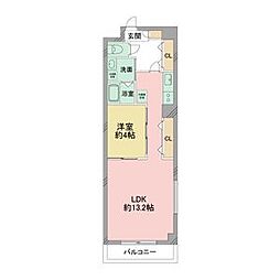 パークサイト泉 1LDKの間取図画像
