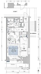 プレサンスロジェ丸の内CENTRALCASA 1LDKの間取図画像