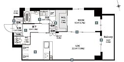 コートアクシスyoinn 1LDKの間取図画像