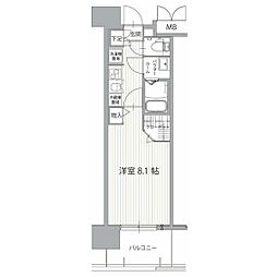パルティール千種アネックス 1Kの間取図画像