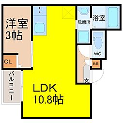Jack koshinVI 1LDKの間取図画像