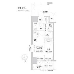 エスリード池下レスティア 1DKの間取図画像