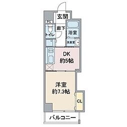 y'sIZUMI 1DKの間取図画像