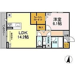 ジョイハイツ 1LDKの間取図画像
