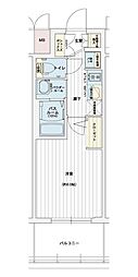 エステムコート名古屋黒川シャルマン 1Kの間取図画像