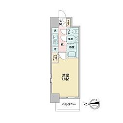 S-RESIDENCE志賀本通 1Kの間取図画像