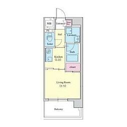 エスポアール泉 1Kの間取図画像