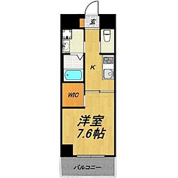 TIARAPALACE天神山 1Kの間取図画像