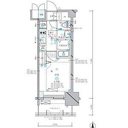 ディアレイシャス名古屋浄心II 1Kの間取図画像