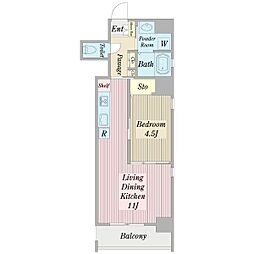 KCLASSYIZUMI 1LDKの間取図画像