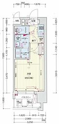 プレサンス久屋大通セントラルパーク 1Kの間取図画像