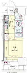 プレサンス葵デュリス 1Kの間取図画像
