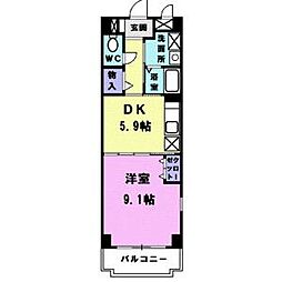 FIORE 1DKの間取図画像