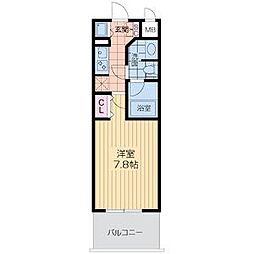 プライムアーバン泉 1Kの間取図画像